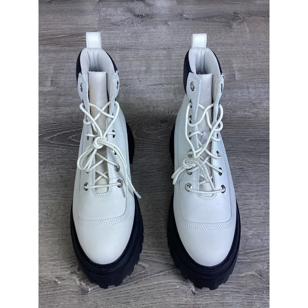 Timberland Womens Size 9 Boots Sky 3 Inch Boot Rebotl White Chunky Ankle A5RSV